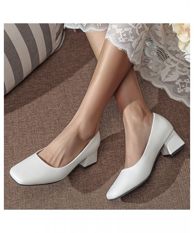 Women's Ballet Flats - Round Toe Classic Office Flat Shoes. Cf1-white $15.55 Sandals