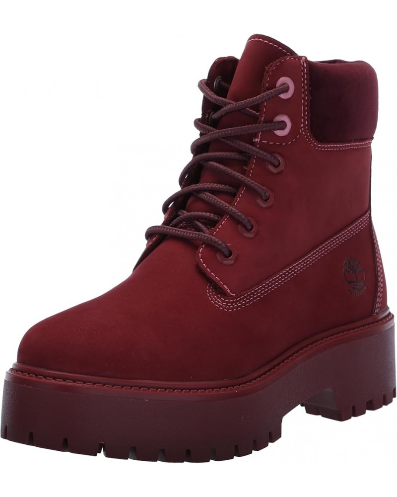 Womens Stone Street 6Inch Lace-Up Waterproof Boots Red $37.96 Boots