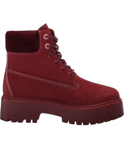 Womens Stone Street 6Inch Lace-Up Waterproof Boots Red $37.96 Boots