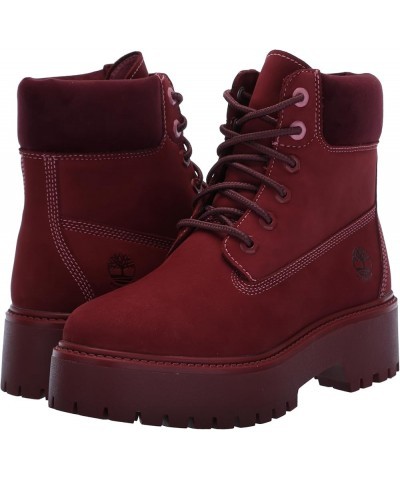 Womens Stone Street 6Inch Lace-Up Waterproof Boots Red $37.96 Boots