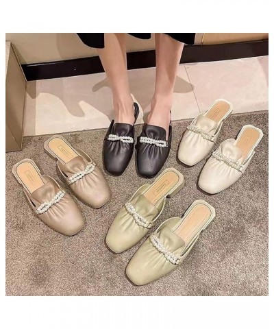 Women's Non Slip Slide Sandals Spring and Summer Bow Tie Square Heel Low Heel Slippers Casual Dressy Beach Sandals Green $12....