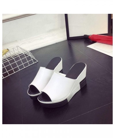 Cute Sandals Women Slip On Wedge Straw Sandals for Women Dressy Summer Wedge Comfortable Wedge Sandals Wedges $9.60 Sandals