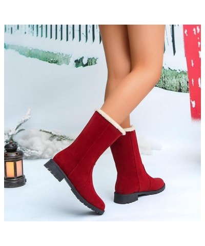 Womens Snow Boots, Women's Hiking Boots, Womens Boots Goth Boots for Women Thigh High Boots Short Chelsea Booties 1-red $19.9...