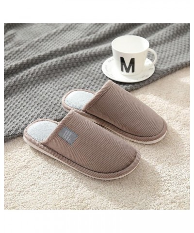 Moccasins Slippers for Women Men Customized Plush Warm Slippers Cozy Moccasins Fluffy Graphic Shoes A-coffee $11.70 Slippers