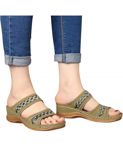 Women's Wedge Orthopedic Sandals Best Walking Sandals for Women Sandals Women Comfortable Dressy Wedge Rose Gold Flat Sandals...