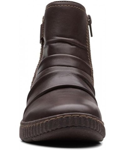 Womens Caroline Orchid Dark Brown Leather $37.14 Boots