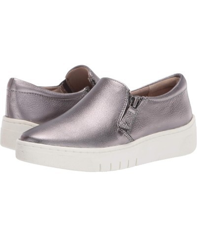 Women Hawthorn Sneakers Pewter Leather $46.91 Fashion Sneakers