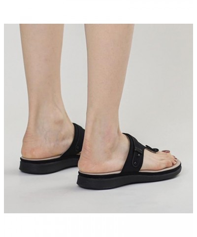 Flat Sandals Wedges Shoes Women Sandals Comfort with Elastic Ankle Strap Casual Bohemian Beach Shoes Slip On Black 8.5 $17.32...