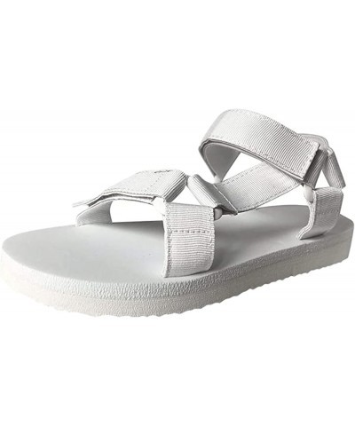 Sandals Women Dressy,Womens 2023 Flats Sandals Open Toe Slippers Flip Flops Summer Casual Roman Platform Shoes White $12.26 S...