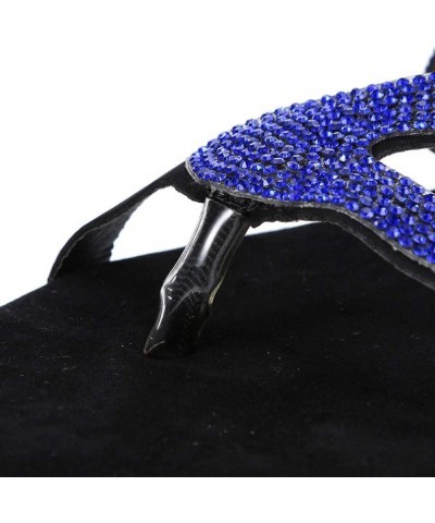 Flat Sandals for Women Dressy Summer Toe Open Slip On Sandals Light Rhinestones Anti Slip Sandals Casual Slippers Blue 1 $16....