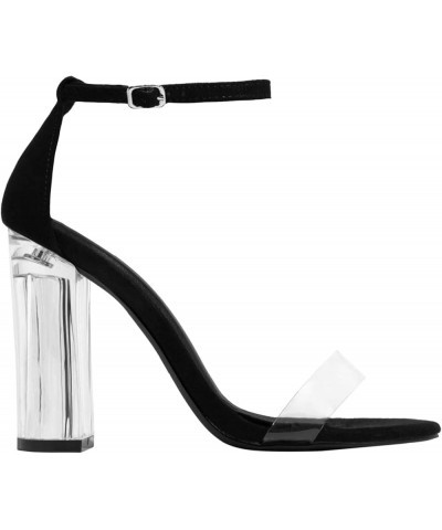 High Heeled sandals For Women Black sandals For Women Dancing Shoes sandals Women Comfortable Wide Width Heeled sandal Black-...