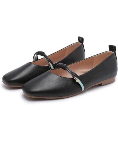 Women Ballerinas, Dolly Shoes Simple and Perfect for Leisure, Office Work, School, Indoor, Outdoor, Walking,Flesh,41 42 Black...