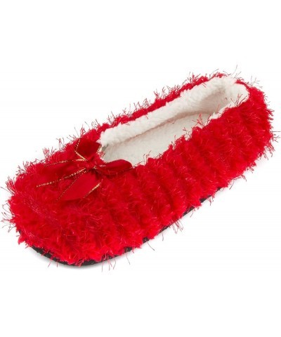 Women's Fashion Cozy Slippers Fuzzy Red $10.25 Slippers