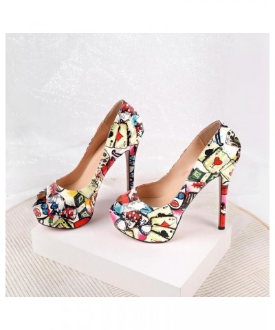 Women's Peep Toe Pumps Platform High Heel Sandals Dress Shoes Multi Color $40.49 Sandals