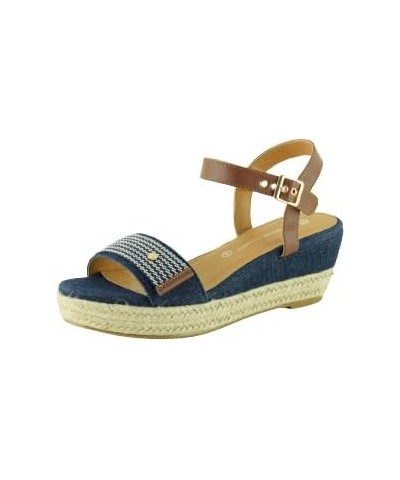 THE DIVINE FACTORY Women's Bedra Sandal Jean $21.93 Sandals