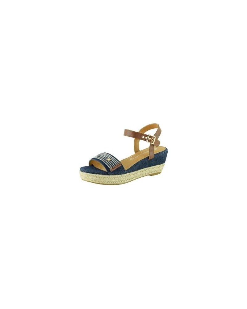 THE DIVINE FACTORY Women's Bedra Sandal Jean $21.93 Sandals