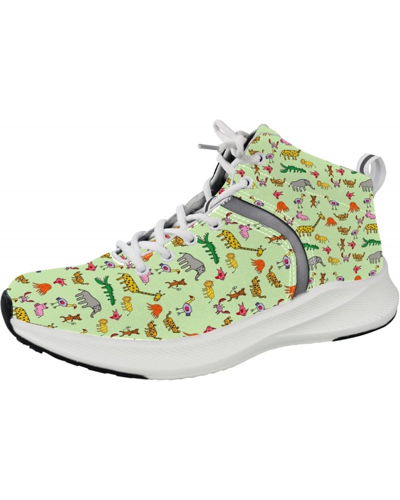 Print Shockproof Slip Elephant Lightweight 10 Girls Sneakers Women's Running Shoes Mid Sports Shoe $40.49 Athletic Shoes