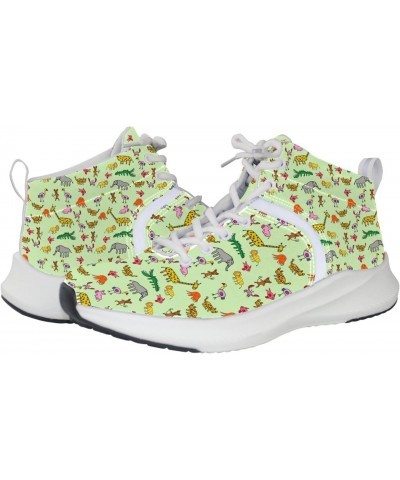 Print Shockproof Slip Elephant Lightweight 10 Girls Sneakers Women's Running Shoes Mid Sports Shoe $40.49 Athletic Shoes