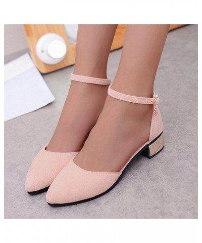 Open Toe Wedge Sandals Formal Flat Boat Shoes Adjustable Buckle High Platform Sandals Pink $17.39 Sandals