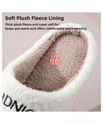 Cute Happy Face Slippers for Women Men, Retro Soft Plush Warm Cushioned Lightweight Non-Slip House Slippers Cozy Indoor Outdo...